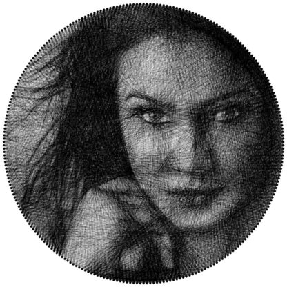 Woman on a Windy Day